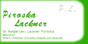 piroska lackner business card
